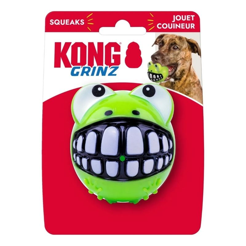 KONG Pelota Grinz Rana para Perro