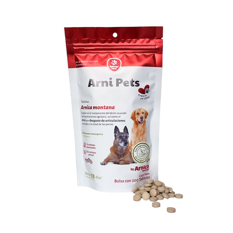 Nartex Arni Pets. Tabletas de Arnica Montana para Perro