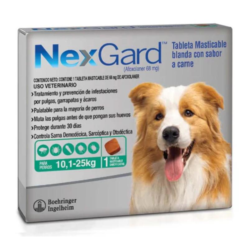 NexGard - Perros De 10.1 Hasta 25 Kg