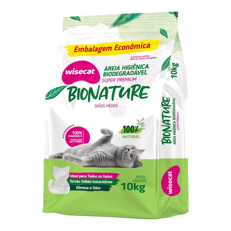 Wisecat Bionature - Arena Biodegradable Super Premium 10 KG