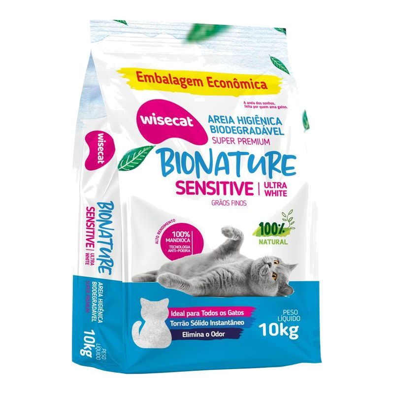 Wisecat Bionature - Arena Biodegradable Sensitive 10 KG