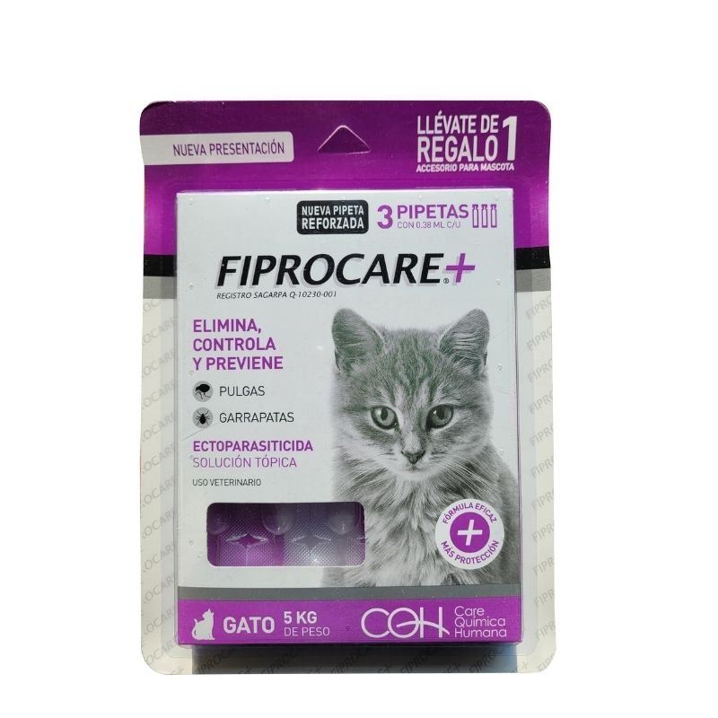 Fiprocare - Antiparasitario Pipeta para Gatos 3 Pack