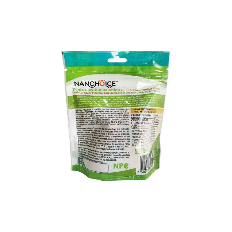NANCHOICE Carnaza Triple Flex Manzana y Mantequilla de Mani