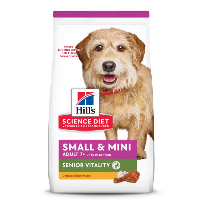 Hills - Science Diet Senior Vitality Small & Mini Adult 7+ Chicken & Rice Recipe