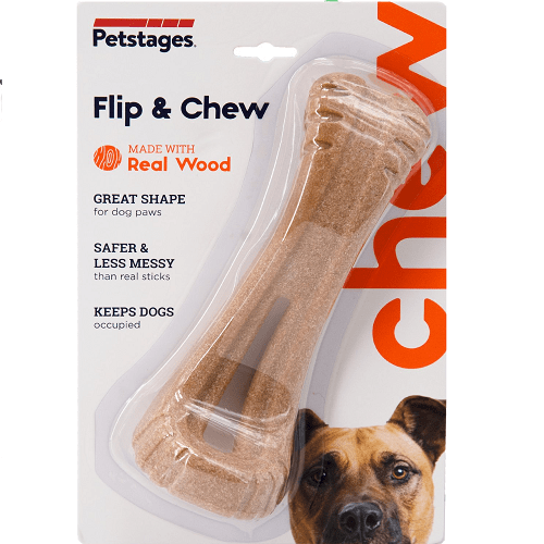 Petstages Doogwood Madera Flip And Chew. Laika Mascotas