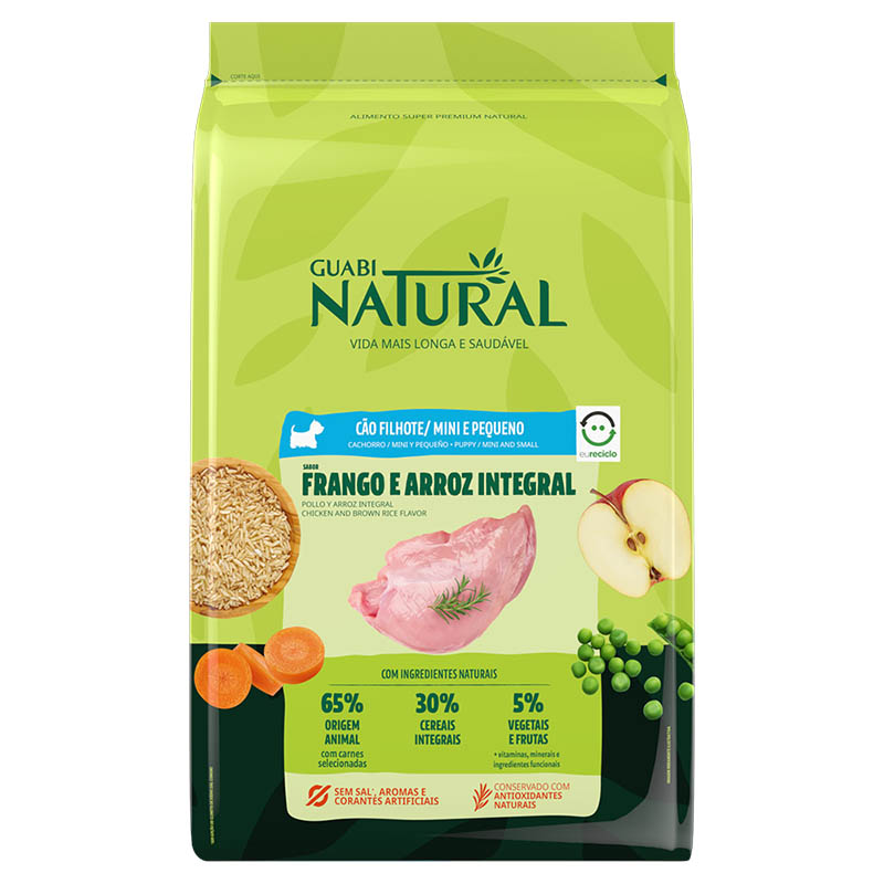 Guabi Natural - Alimento Super Premium Cachorros Razas Pequeñas y Minis Pollo y Arroz Integral