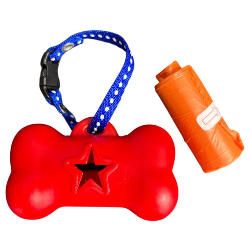 Paw Day - Dispensador Goma Rojo * Gratis 1 Rollo Bolsas