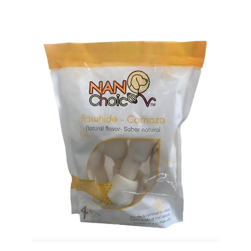 NANCHOICE Carnaza para Perro Sabor Natural 10 a 12 cm 4 pz