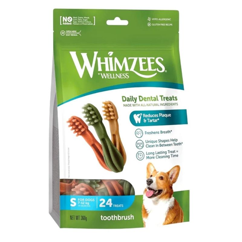 Whimzees Premios para Perro Naturales en forma de Cepillo de Dientes