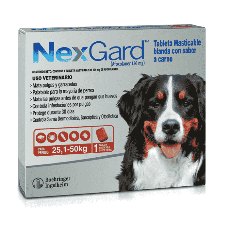 NexGard - Perros De 25.1 Hasta 50 Kg.