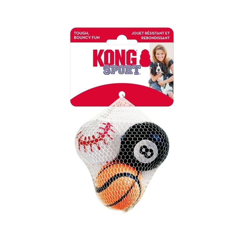 KONG Set de Pelotas Sport para Perro 3pzas
