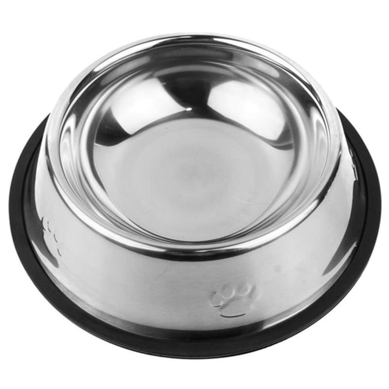 Paw Day - Plato Metalico Goma Antideslizante 22 Cm