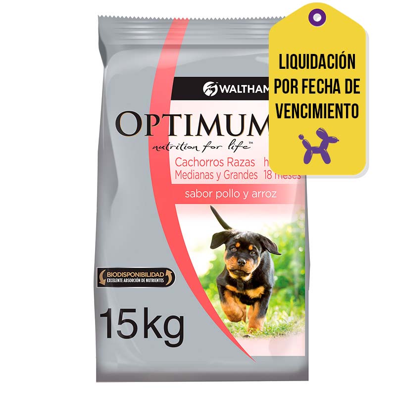 Optimum - Alimento Cachorros Razas Medianas y Grandes F.V.02-10-2025