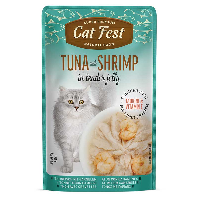 Cat Fest - Filtes De Atún Con Camarón En Gelatina