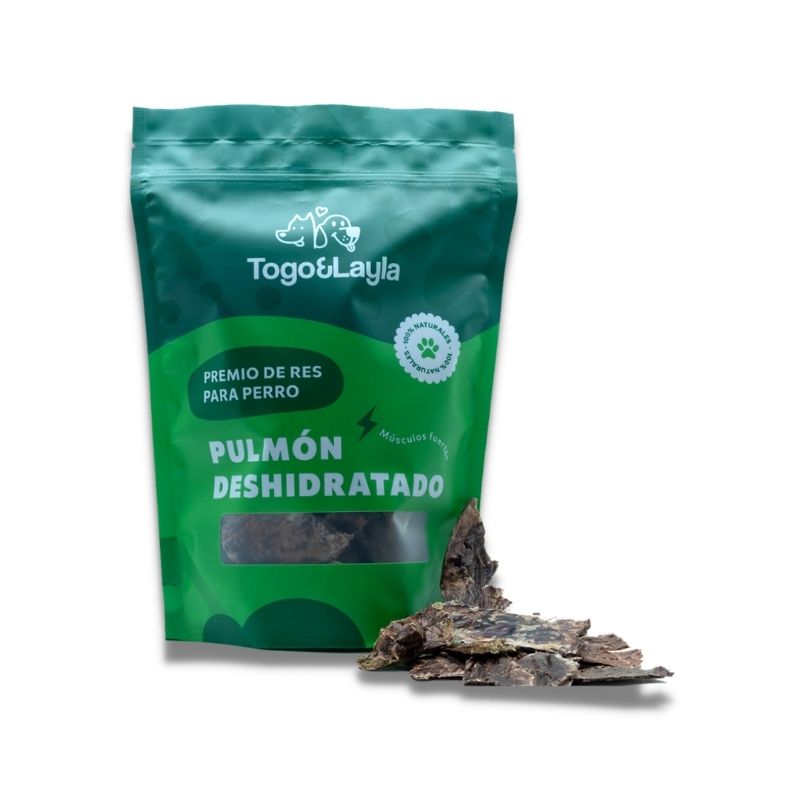 Togo y Layla Pulmón de Res Deshidratado para Perro