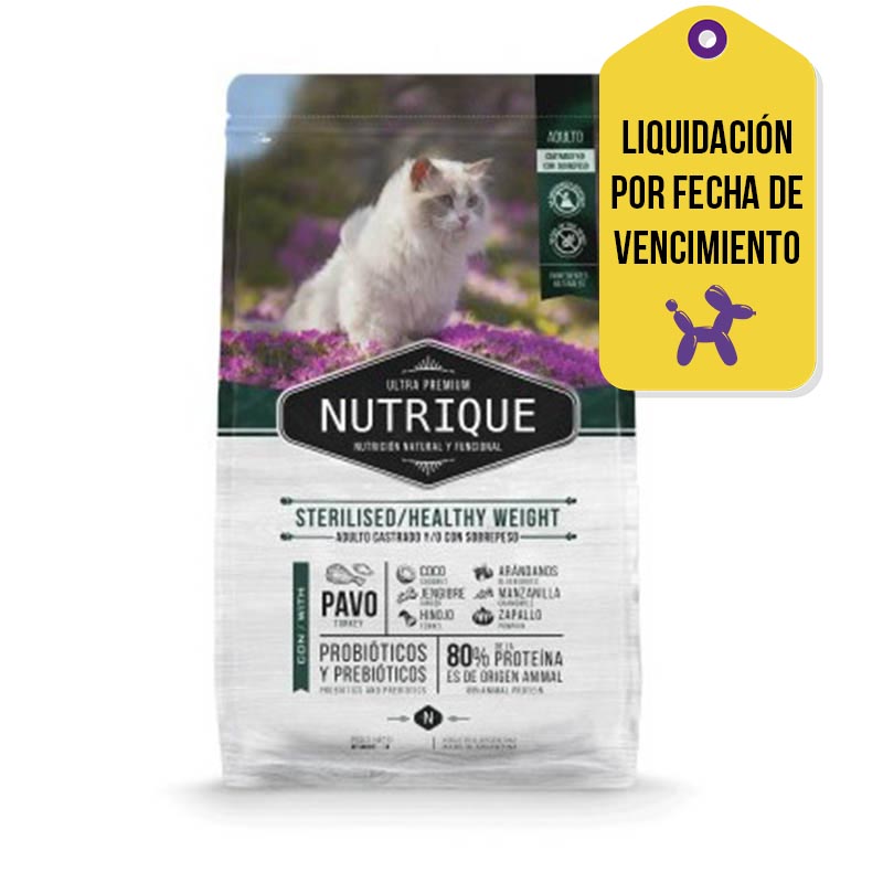 Nutrique - Alimento Gato Adulto Esterilizado Peso Saludable F.V.14-02-2026