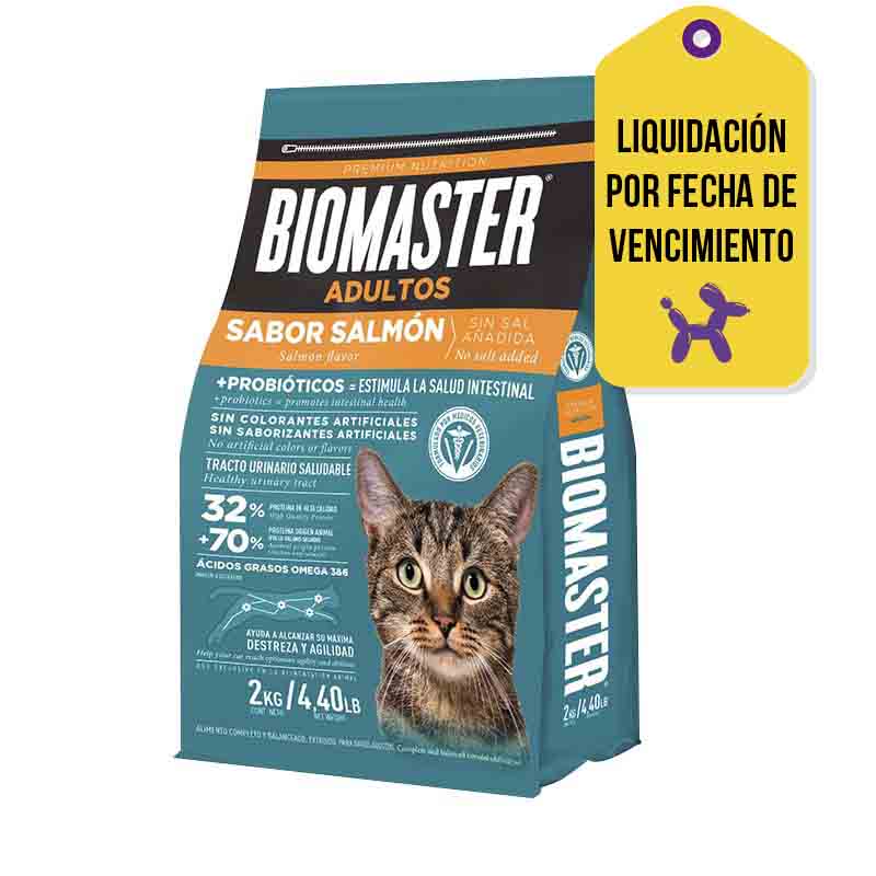 Biomaster -  Alimento para Gato Adulto Sabor Salmón F.V. 25-07-2025
