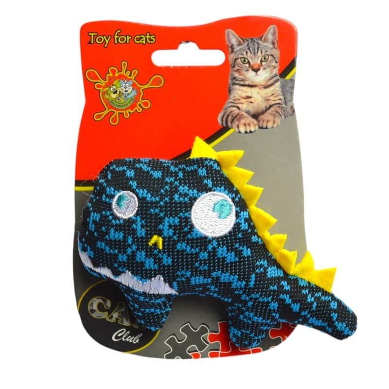 Colmascotas - Jug Gato Catnip Deluxe Peluche Dino Azul