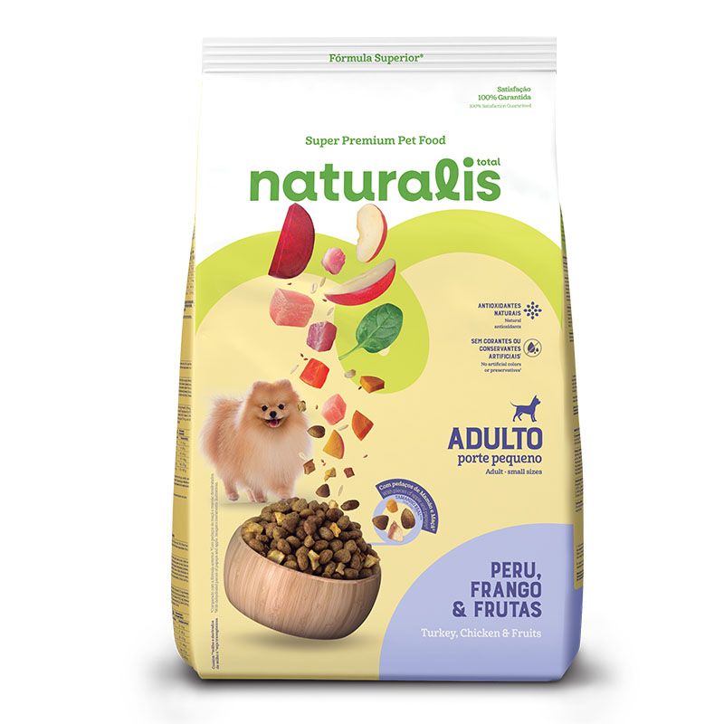 Naturalis - Alimento para Perro Adulto Raza Pequeña Pollo, Pavo Y Frutas