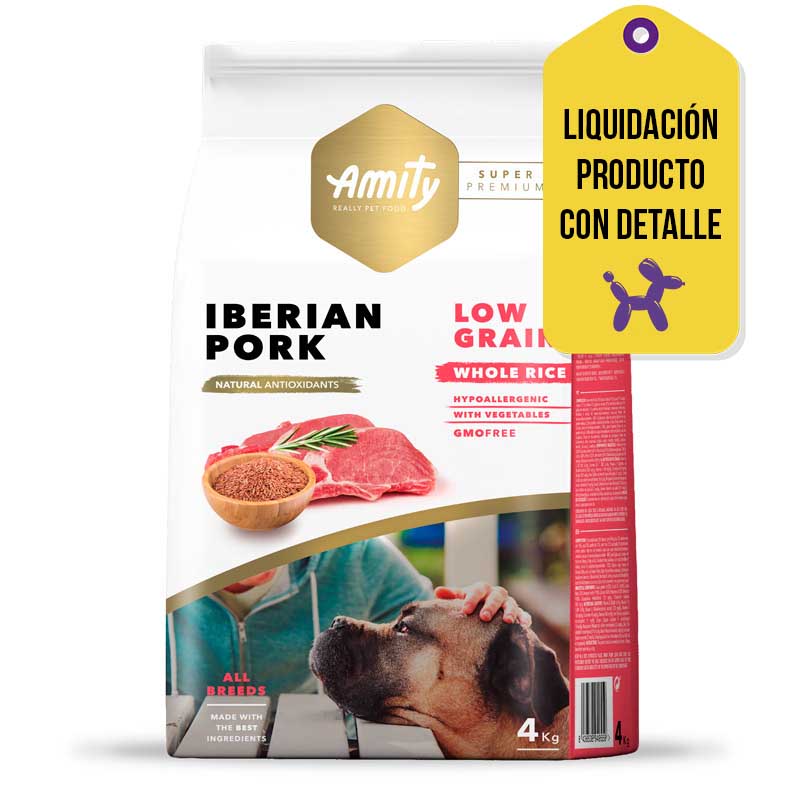 Amity - Perro Ad Low Grain Iberian Cerdo RASGADO SELLADO