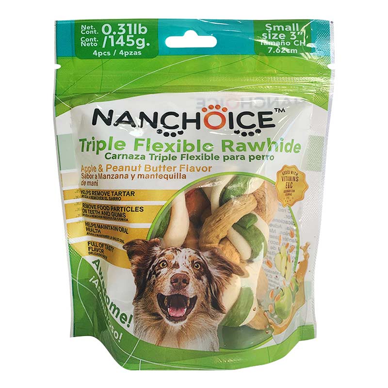 NANCHOICE Carnaza Triple Flex Manzana y Mantequilla de Mani