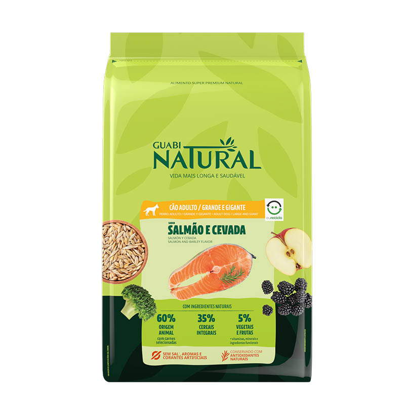 Guabi Natural - Alimento Súper Premium Adultos Razas Grandes y Gigantes Salmón y Cebada