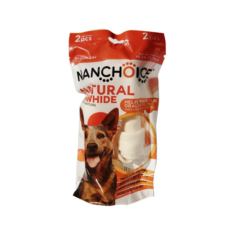 NANCHOICE Carnaza para Perro Sabor Natural 15 a 17 cm 12 pz