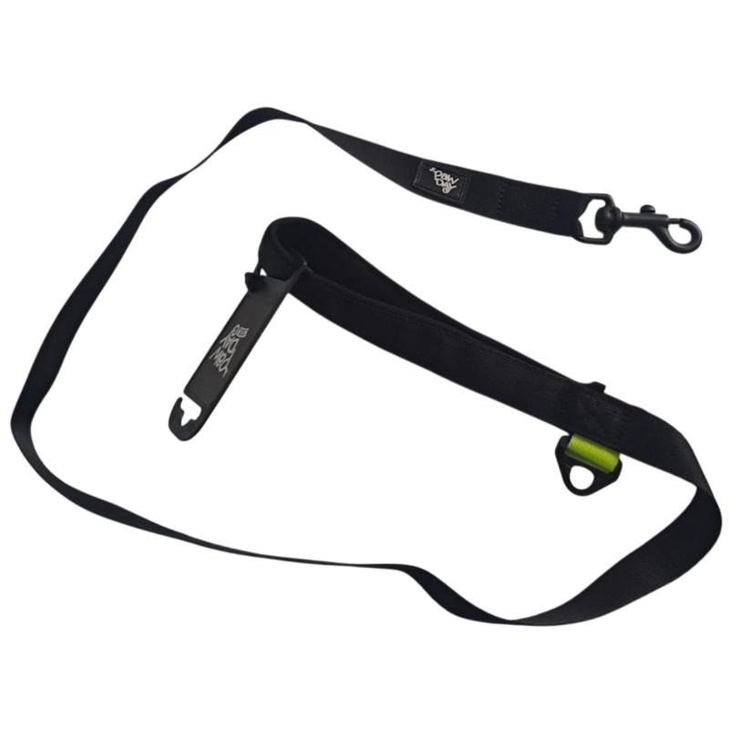 Paw Day - Traílla Essential Negro - Verde Neón