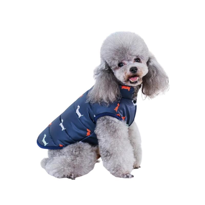 Valentín For Pets - Chaleco Antifluido Puppy Teckel Azul Oscuro