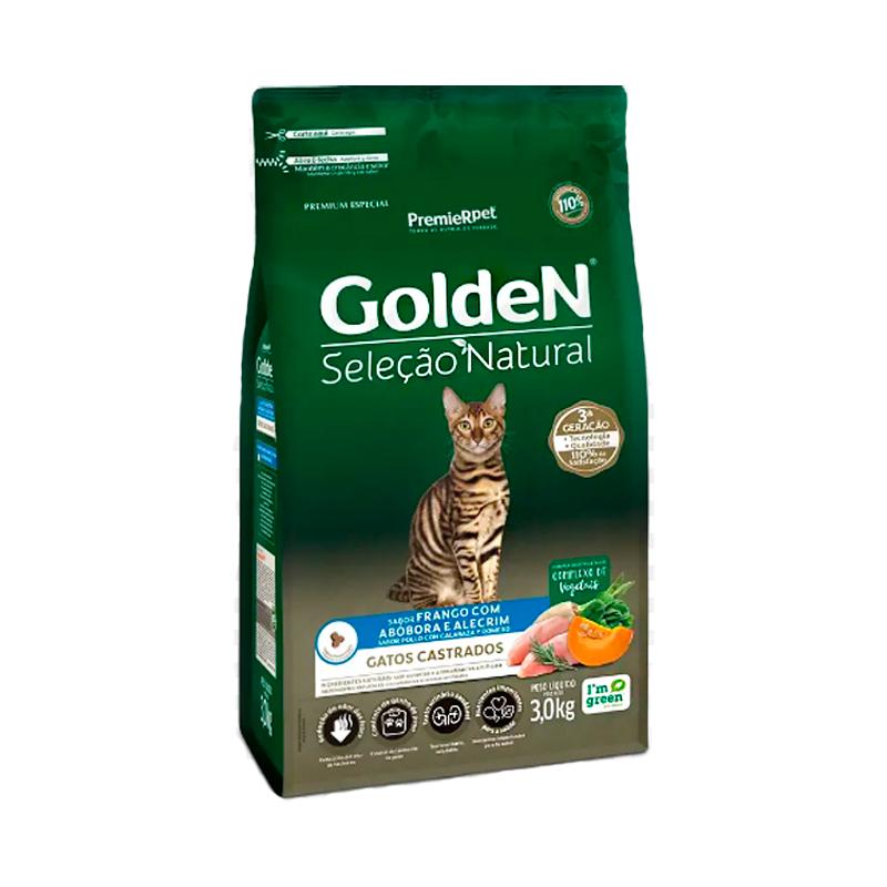 Premier - Golden Selección Natural Gatos Adultos Castrados Calabaza Y Romero