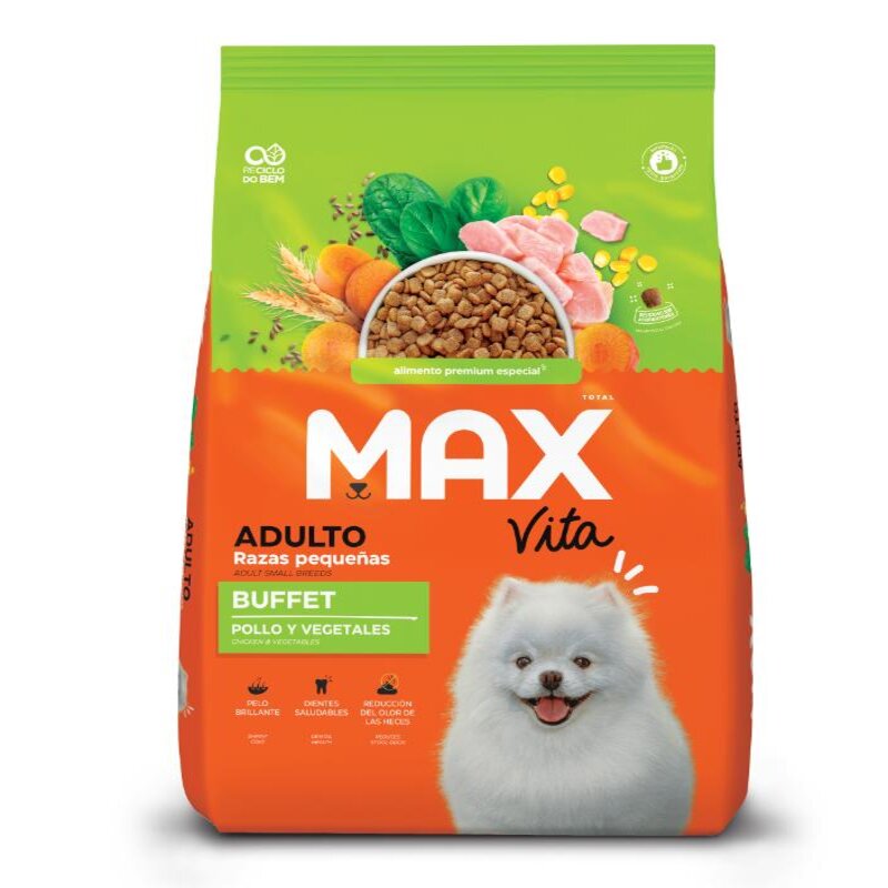 Max Vita - Alimento Perro Adulto Razas Pequeñas Pollo y Vegetales