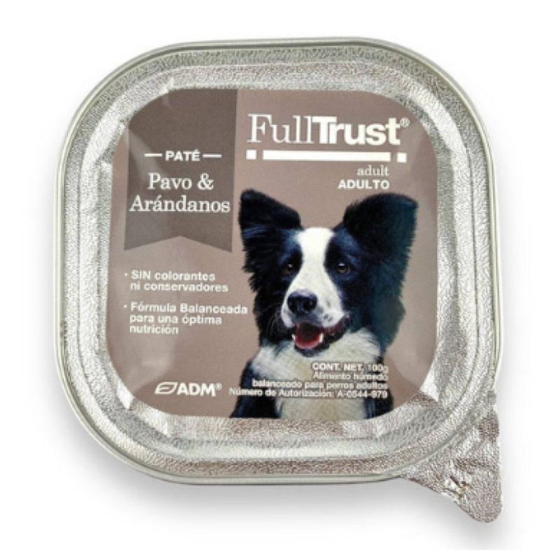 Fulltrust - Alimento Humedo para Perro Adulto Pavo y Arándanos 100gr
