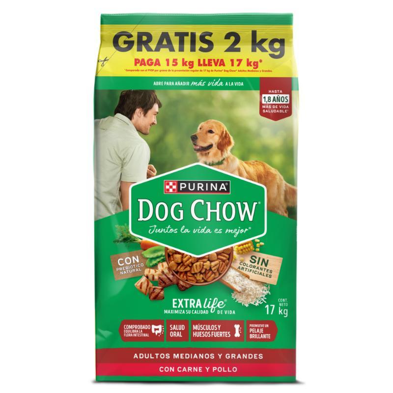 Dog Chow - Adulto Medianos y Grandes - Pague 15 Kg y Lleve 17 Kg
