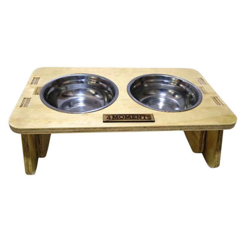 4 Moments - Comedero Bebedero Wood Doble Elevado