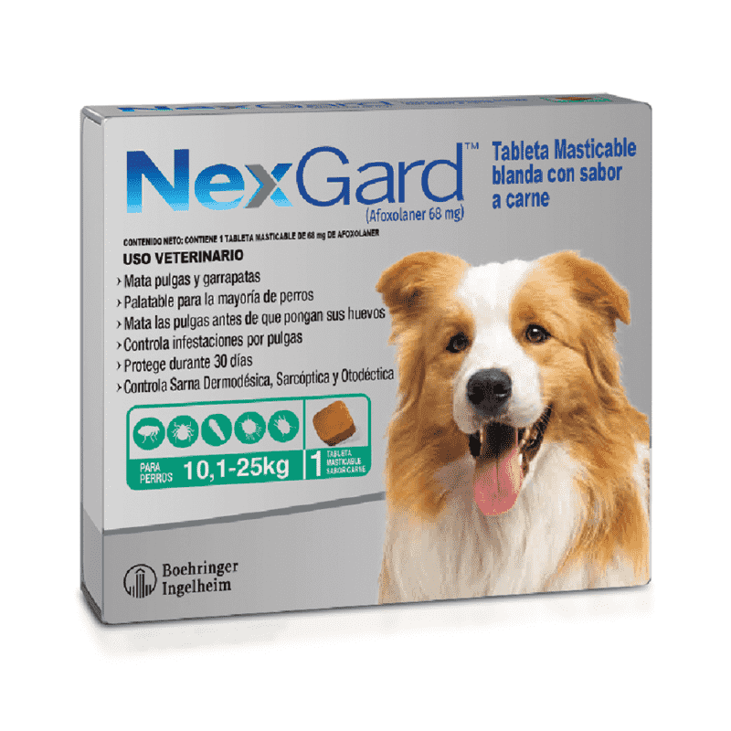 NexGard - Perros De 10.1 Hasta 25 Kg