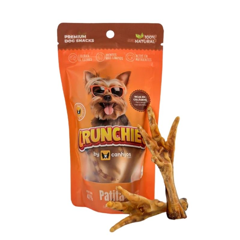 CRUNCHIES Patitas de Pollo Deshidratadas para Perro 6pzas