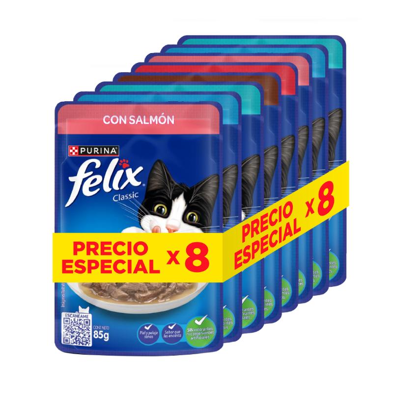 Felix - Alimento Húmedo Gato Precio Especial Pack x8