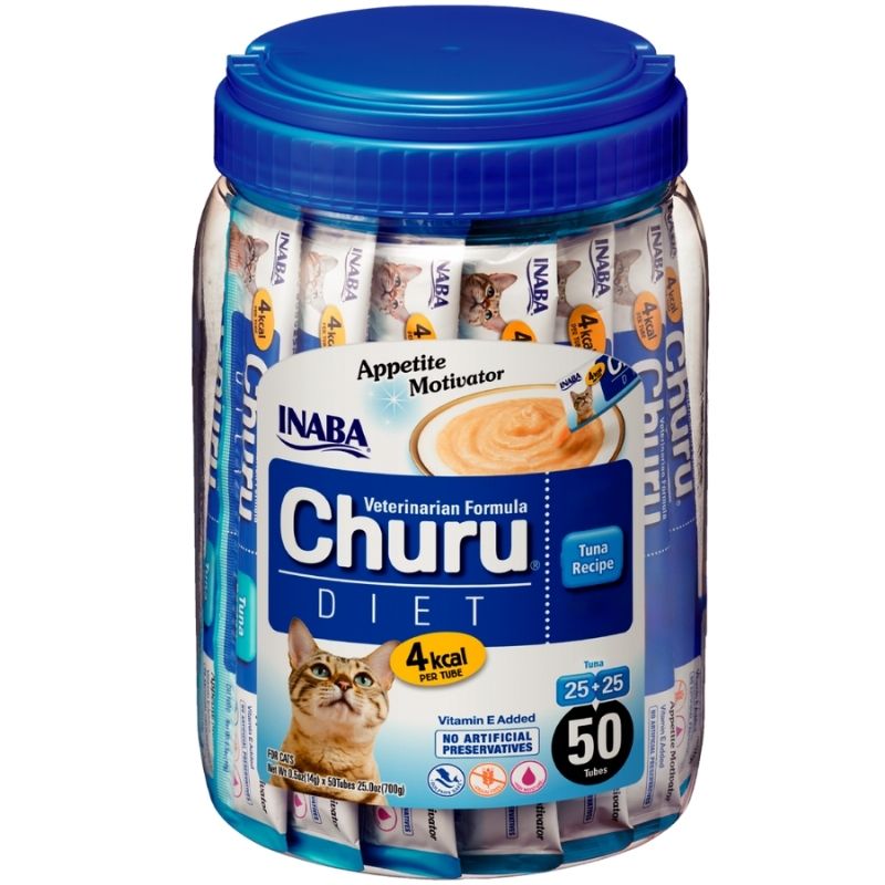 CHURU GATO ATUN ESTIMULADOR DE APETITO BOTE CON 50 TUBOS