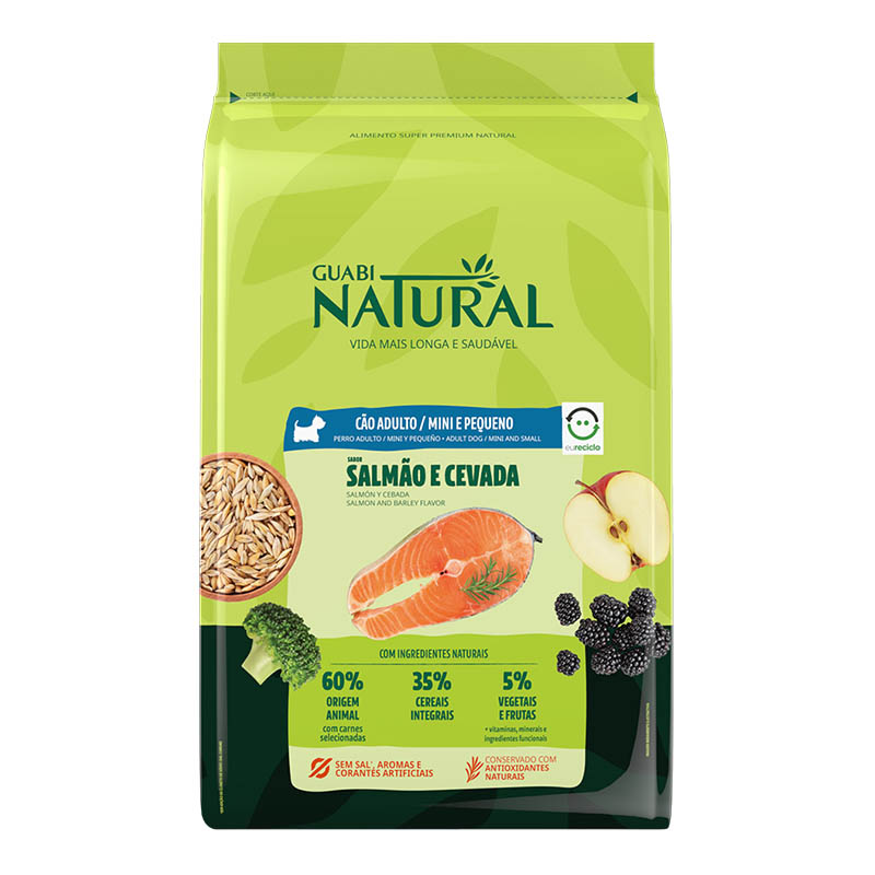 Guabi Natural - Alimento Super Premium Adultos Razas Pequeñas y Minis Salmón y Cebada