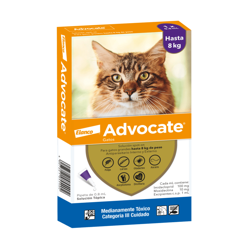 Advocate - Pipeta Solución Tópica Gatos Hasta 8 Kg