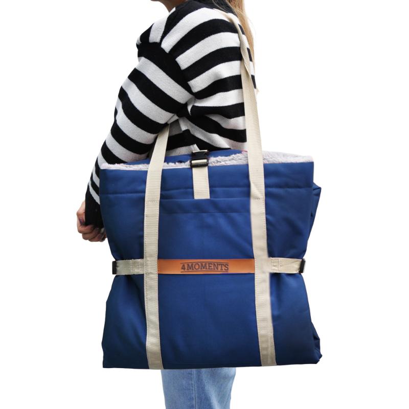 4 Moments - Bolso Tapete Azul / Café 110x80 cm
