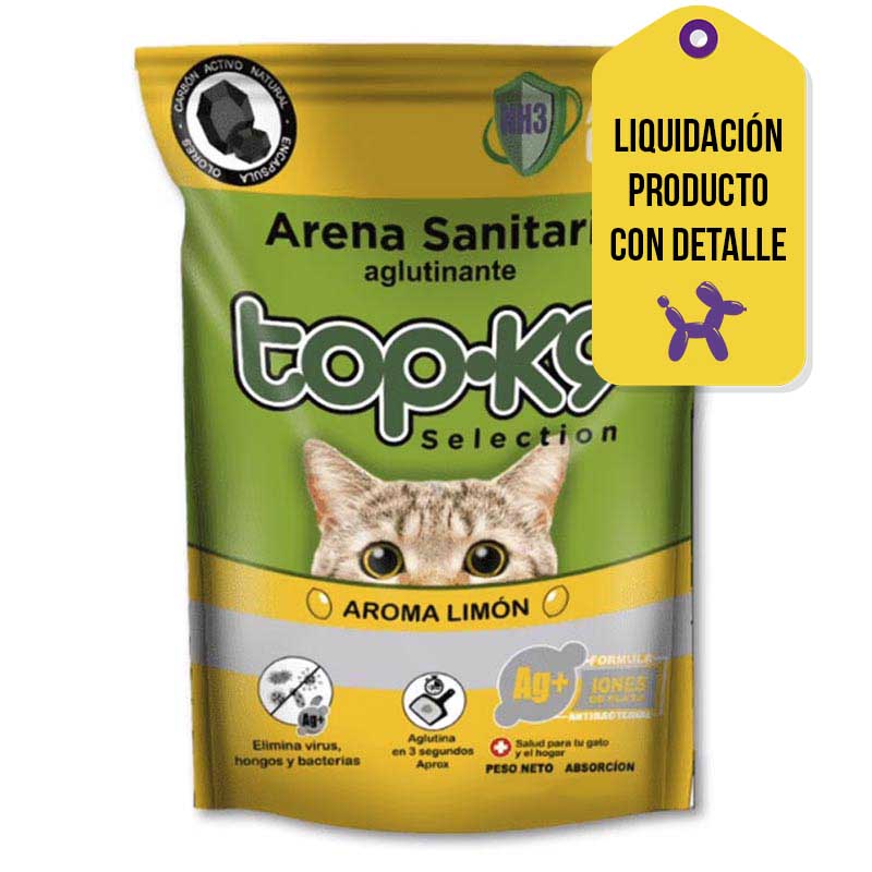 Topk9 - Arena Aglutinante Limón RASGADO SELLADO