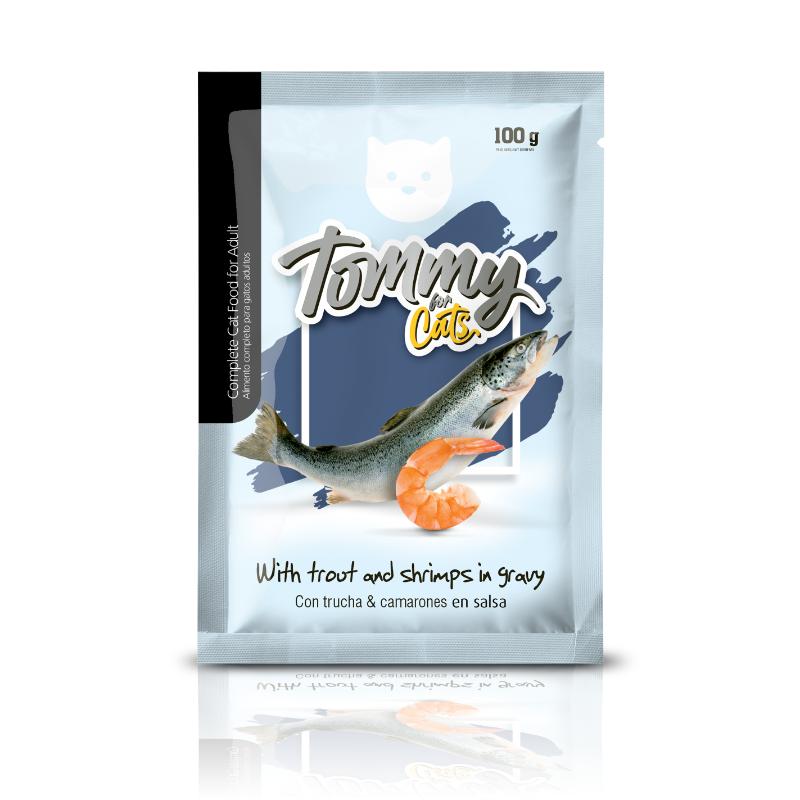 Tommy - Pouch Gato Adulto Trozos de Salmón Y Bacalao en Salsa