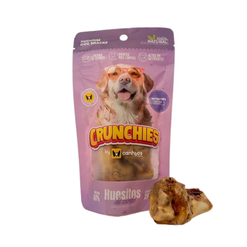 CRUNCHIES Huesitos de Cerdo para Perro 2pzas