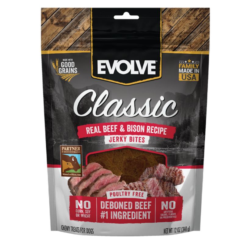 Evolve - Dog Snack Classic Jerky Beef & Bison