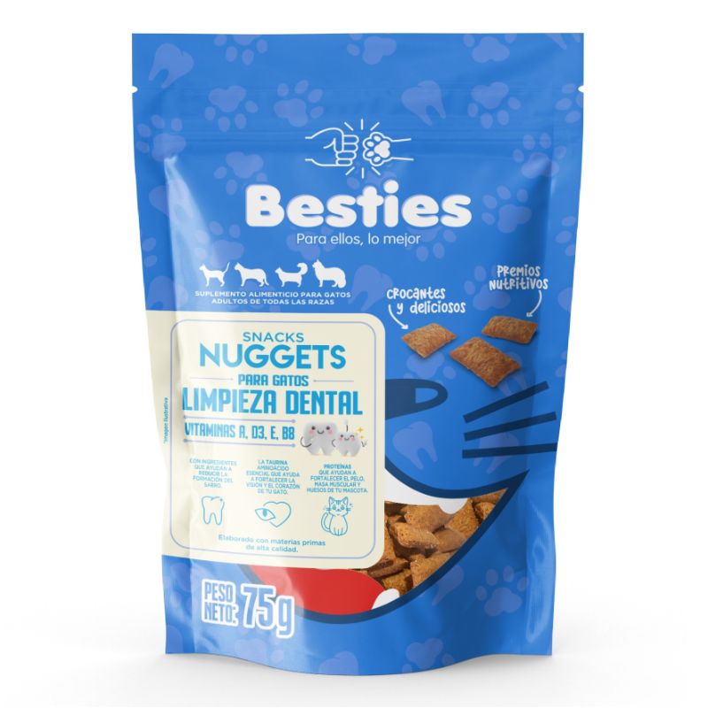 Besties - Snacks Nuggets Gatos Limpieza Dental