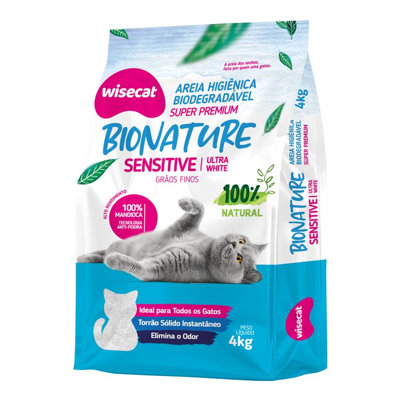 Wisecat Bionature - Arena Biodegradable Sensitive 4 KG