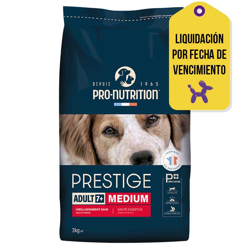 Prestige - Alimento para Perro Adulto 7+ Medium F.V. 27-08-2025