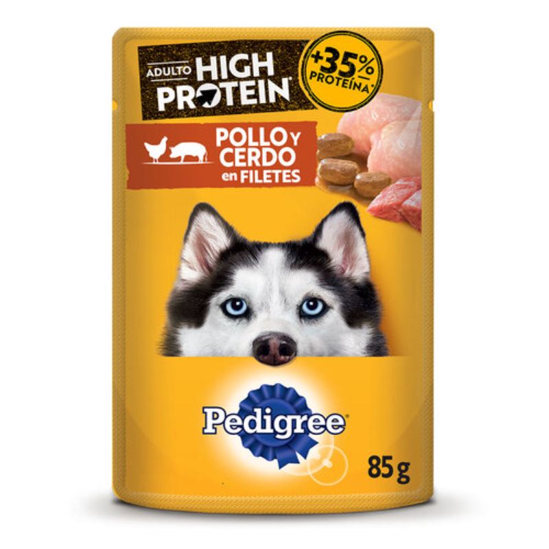 Pedigree - High Protein Alimento Húmedo Perros Adultos Pollo y Cerdo