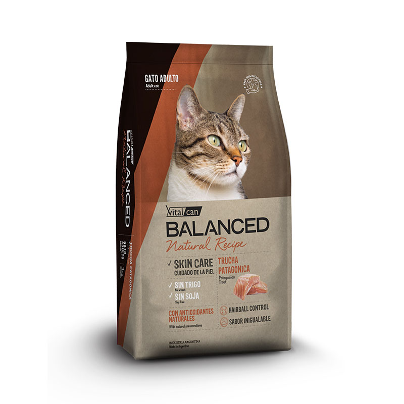 Vitalcan Balanced - Natural Recipe Alimento  para Gato Adulto Trucha Patagonica